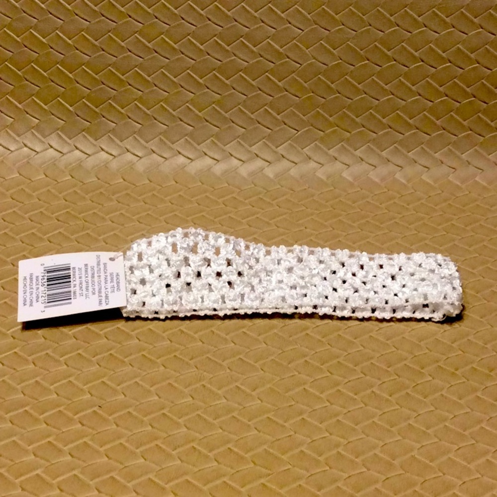 3/$12 White Baby Headband